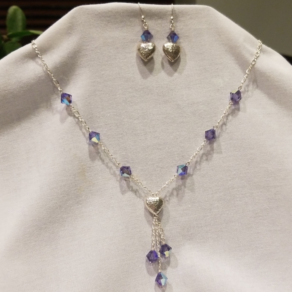 Handmade Swarovski Crystal & Sterling Set